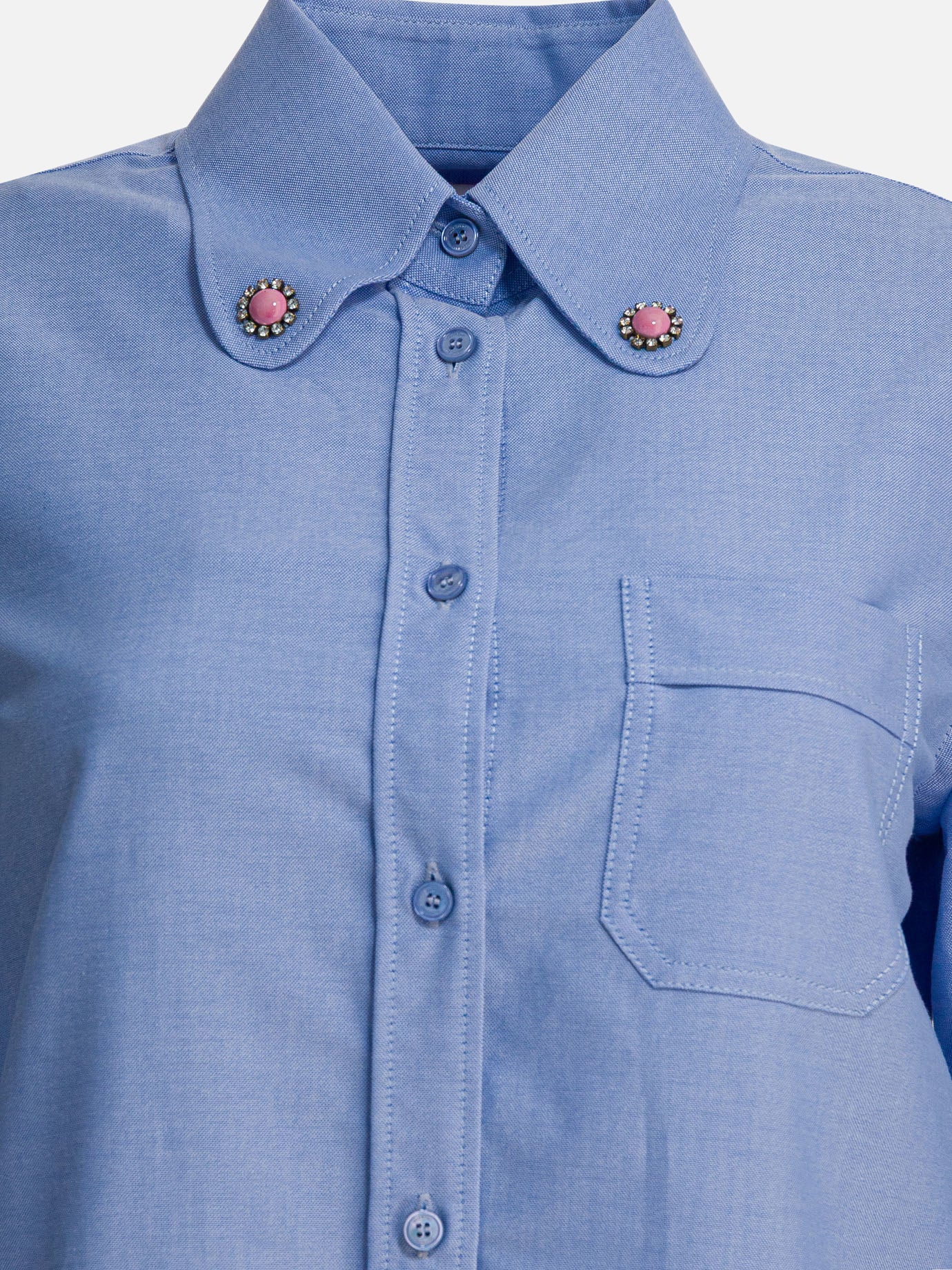 Casual shirts Solid colour  Light blue - Valentino Women | PDP | VIETTI Online Store | thumbnail_3