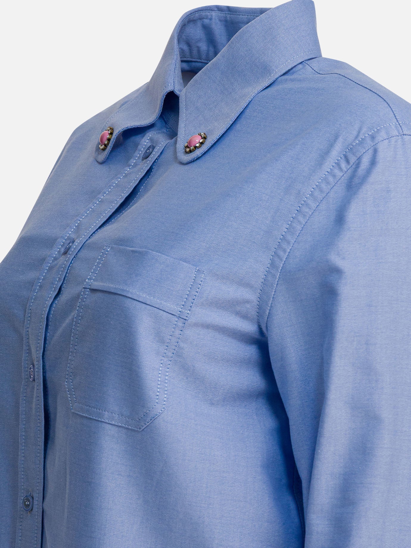 Casual shirts Solid colour  Light blue - Valentino Women | PDP | VIETTI Online Store | thumbnail_4