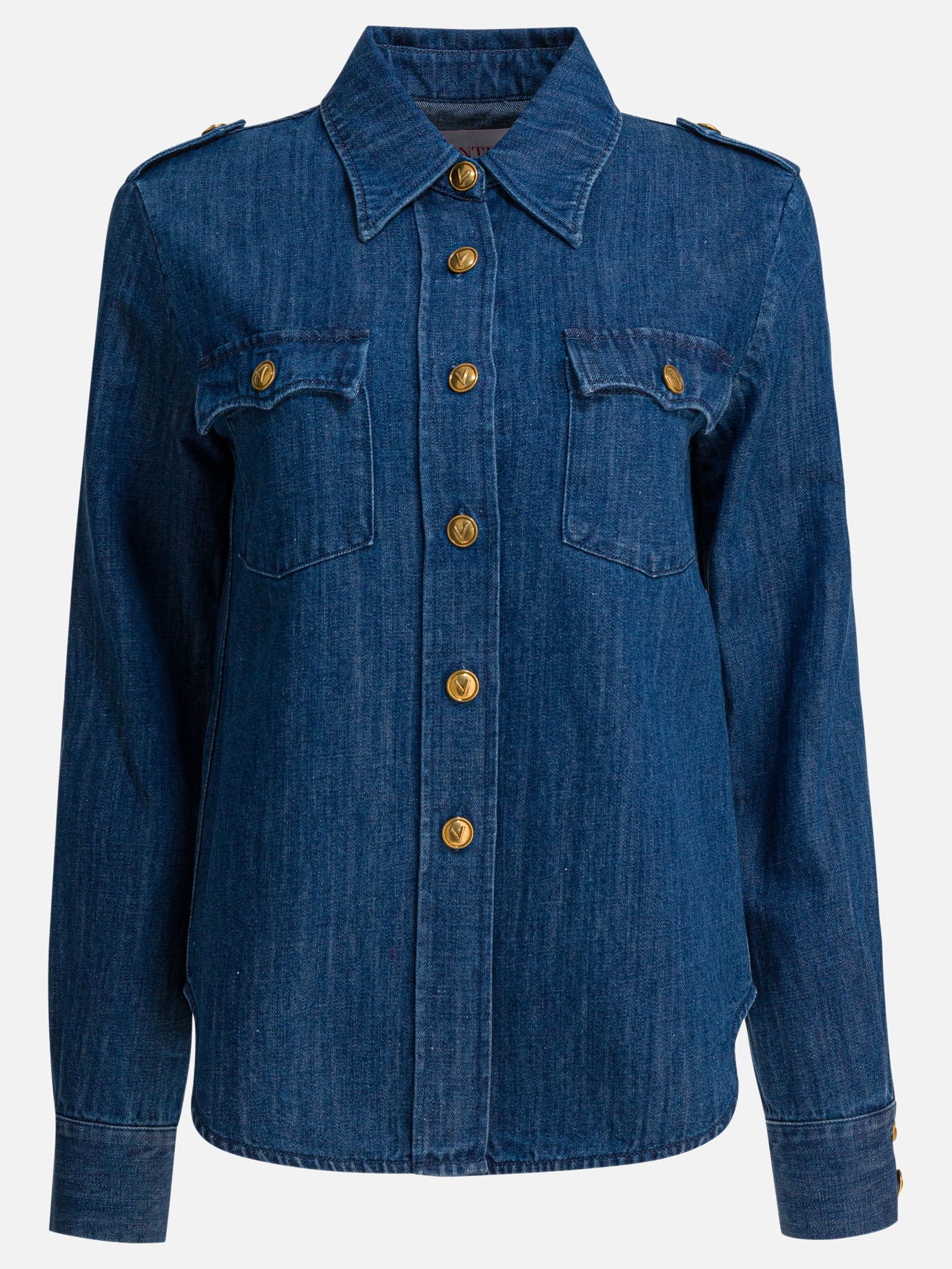 Casual shirts Solid colour  Blue - Valentino Women | PDP | VIETTI Online Store | thumbnail
