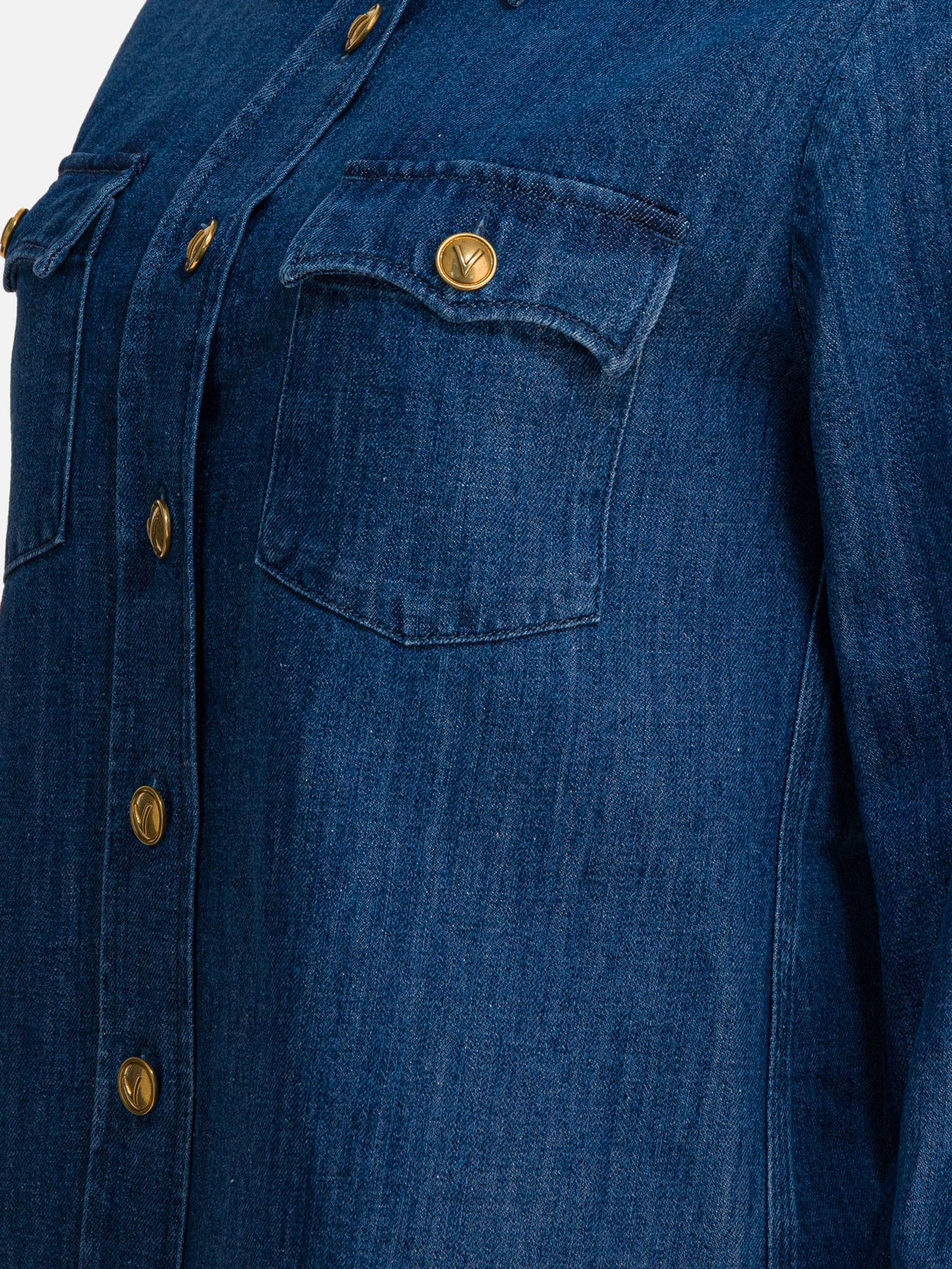 Casual shirts Solid colour  Blue - Valentino Women | PDP | VIETTI Online Store | Zoom-Modal_4
