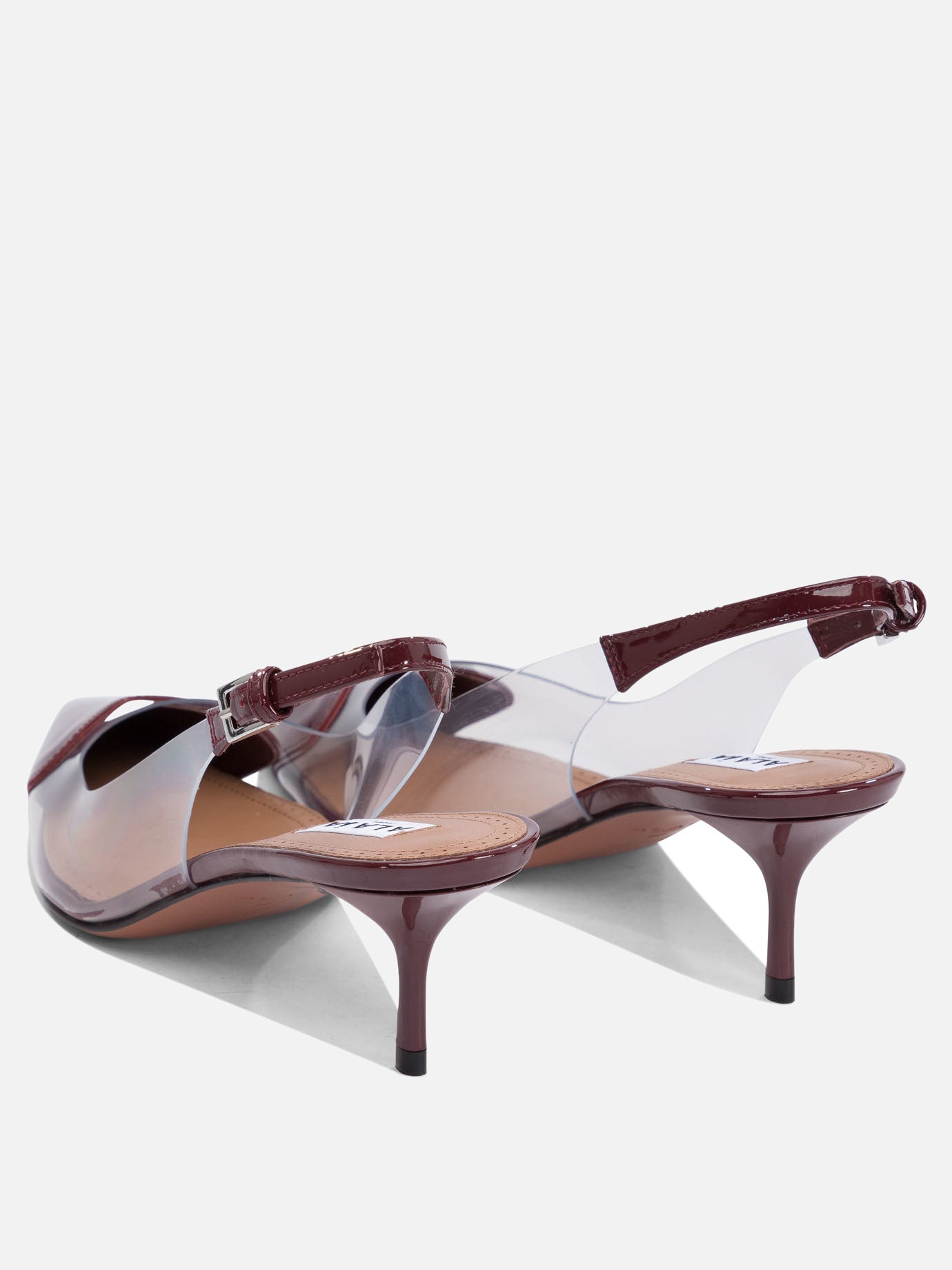 Slingbacks 50% patent calfskin 50% polyurethane - 95% leather 5% rubber  Bordeaux - Alaïa Women | PDP | VIETTI Online Store | Zoom-Modal_4
