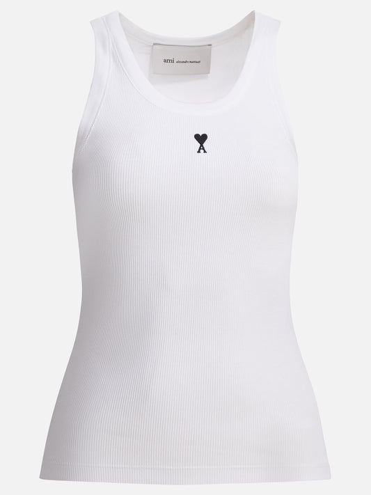 Tank tops Logo  White - Ami Paris Women | PDP | VIETTI Online Store 
