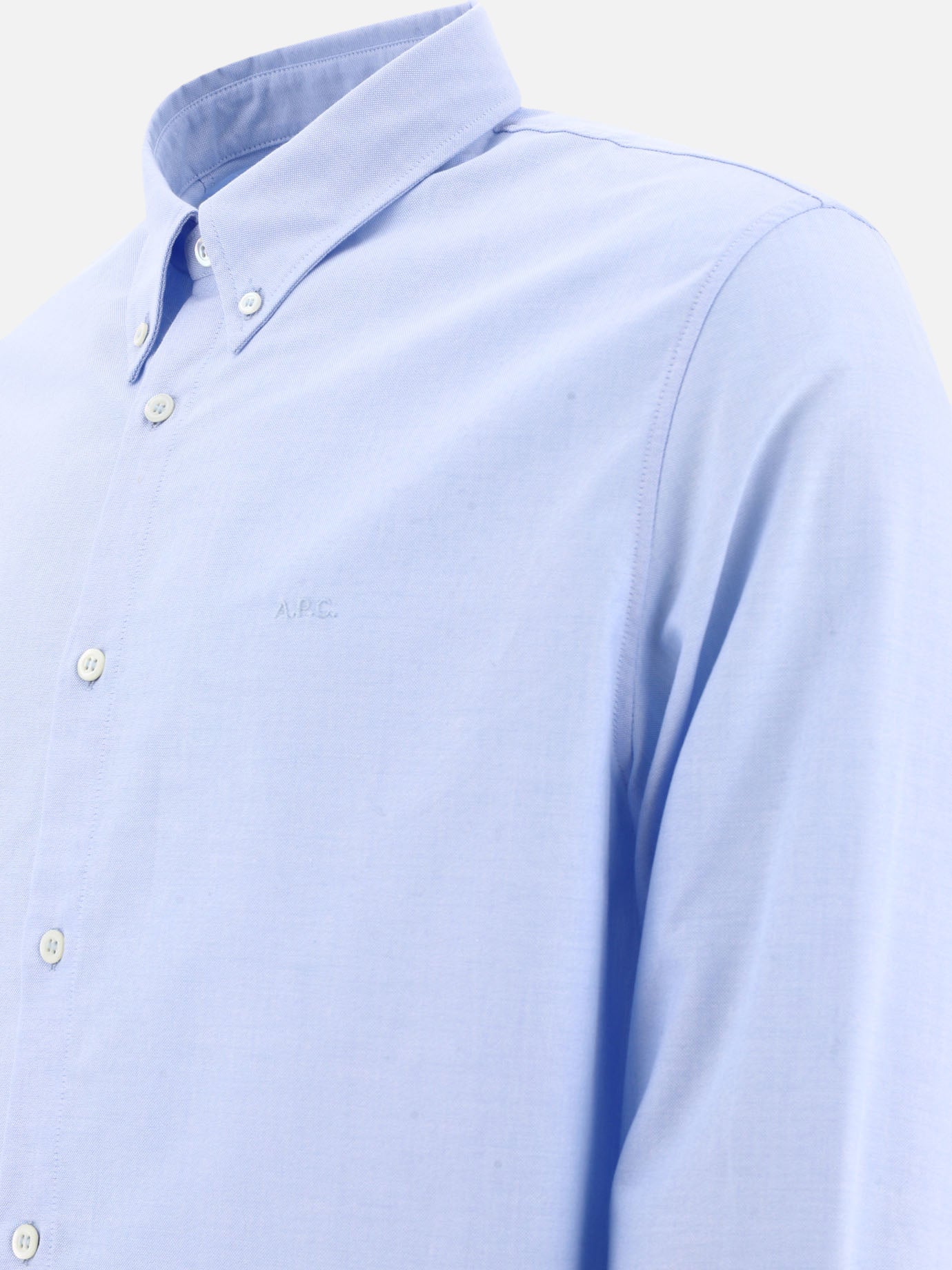 Casual shirts Logo  Light blue - A.P.C. Men | PDP | VIETTI Online Store | thumbnail_4