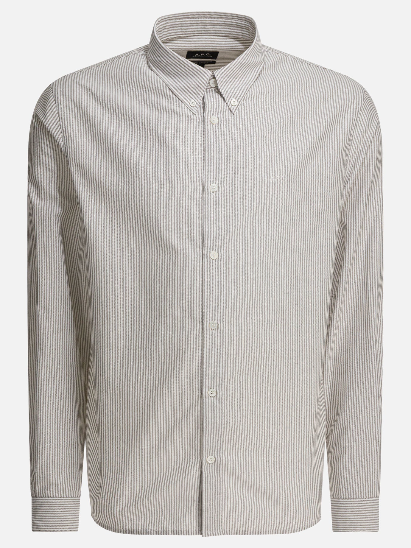 Casual shirts Striped  Green - A.P.C. Men | PDP | VIETTI Online Store | thumbnail