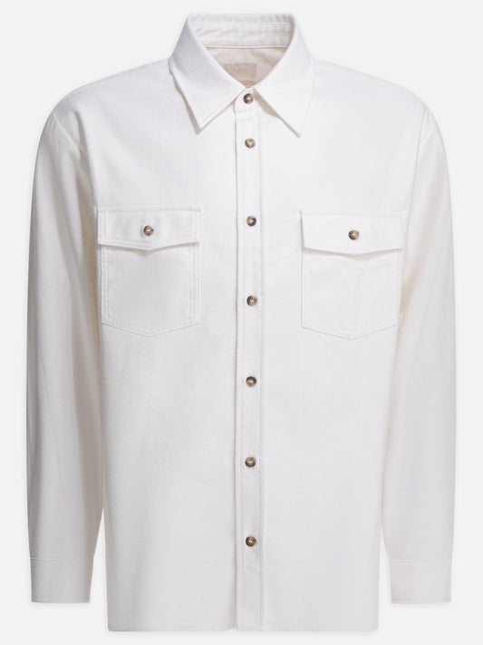Overshirt jackets Solid colour  White - A.P.C. Men | PDP | VIETTI Online Store 

