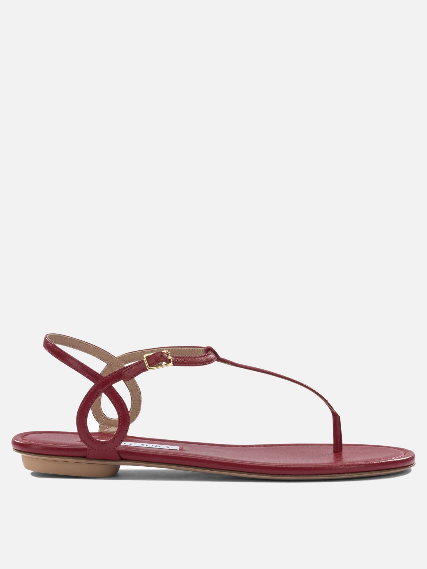 Flat sandals 100% leather - 100% rubber  Red - Aquazzura Women | PDP | VIETTI Online Store | thumbnail