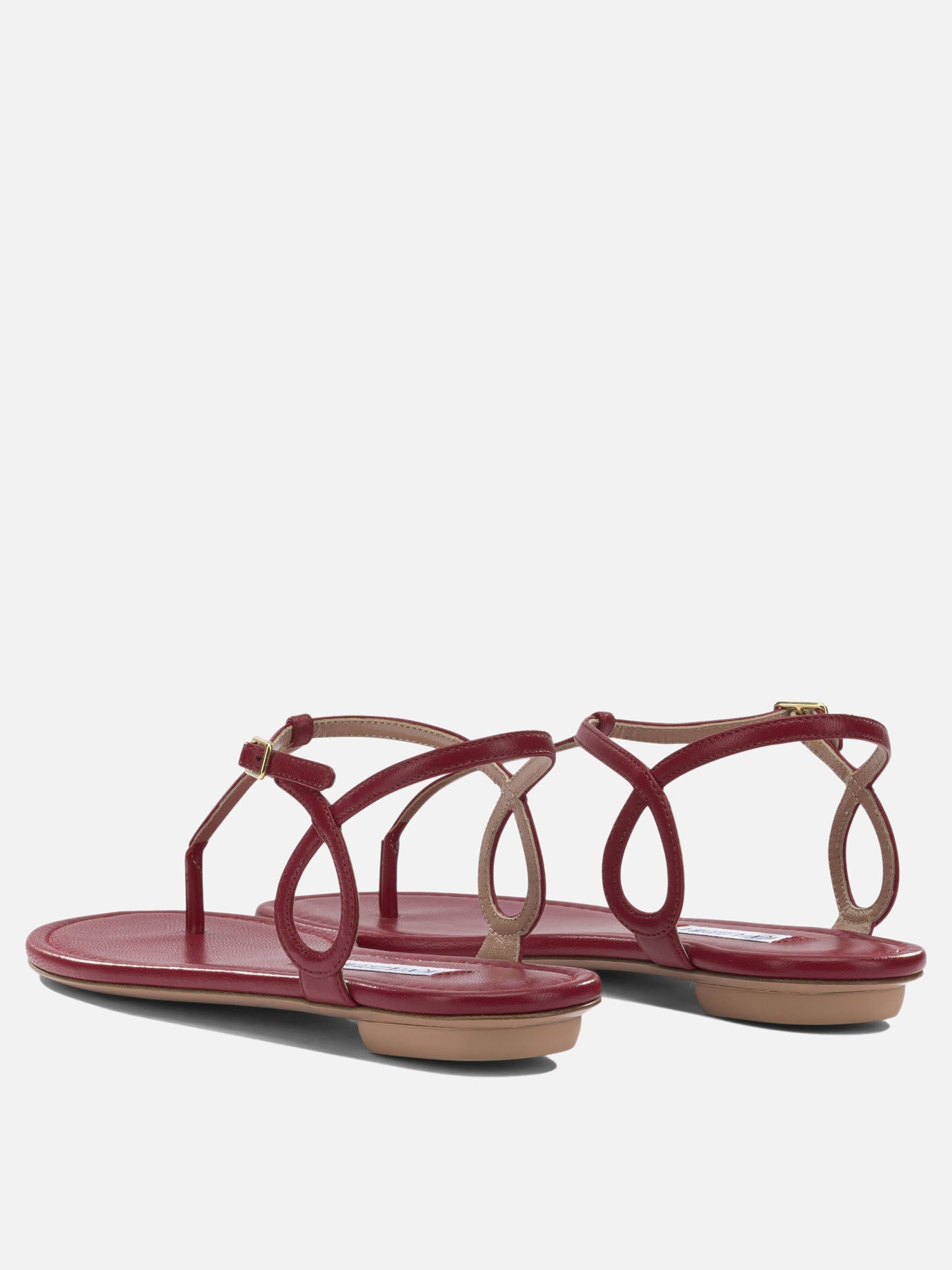 Flat sandals 100% leather - 100% rubber  Red - Aquazzura Women | PDP | VIETTI Online Store | Zoom-Modal_4
