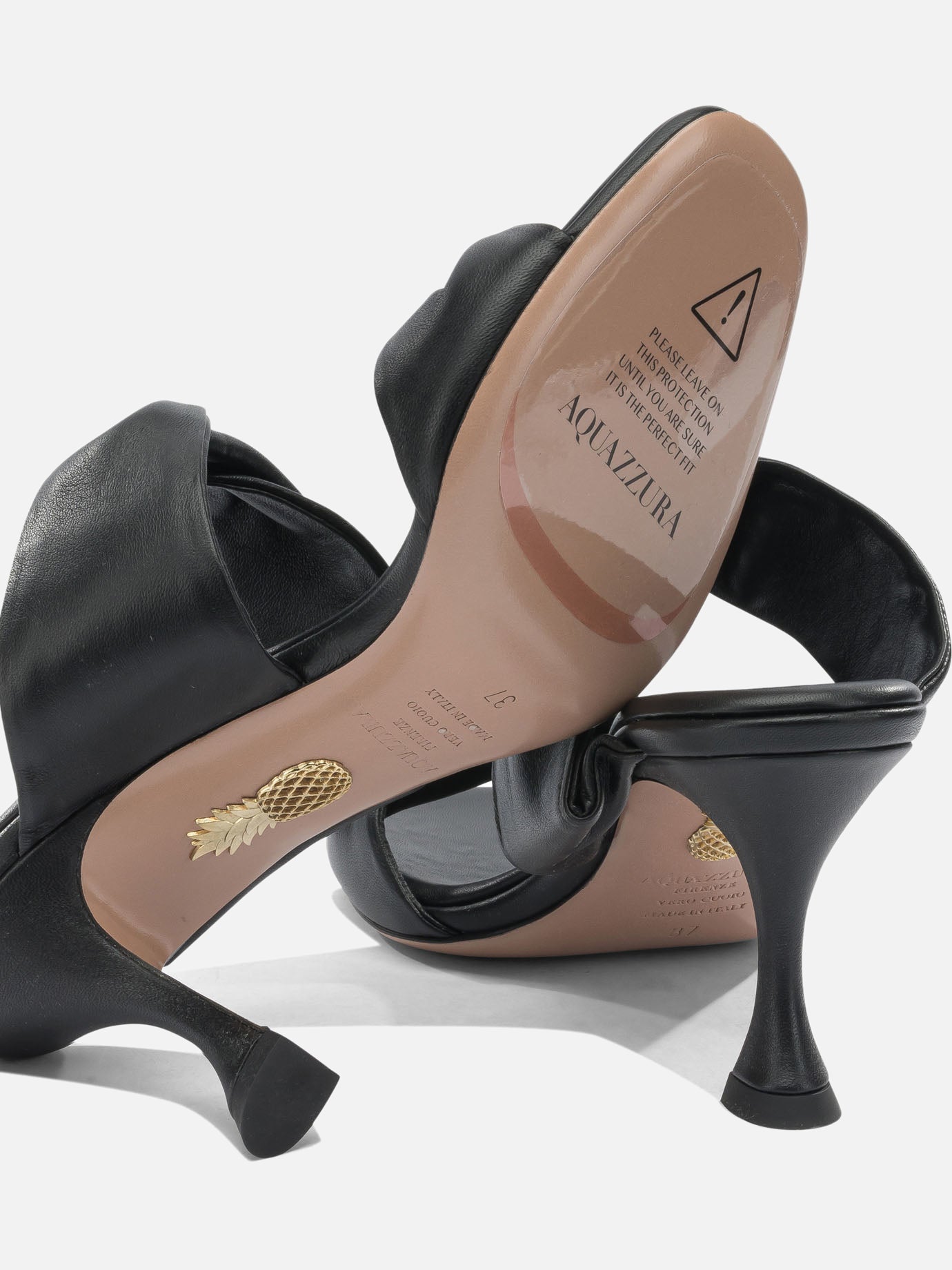 Heeled sandals 100% crossbred leather - 100% calf leather  Black - Aquazzura Women | PDP | VIETTI Online Store | thumbnail_5