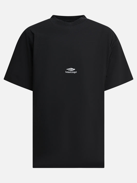 Crewneck t-shirts Logo  Black - Balenciaga Men | PLP | VIETTI Online Store 
