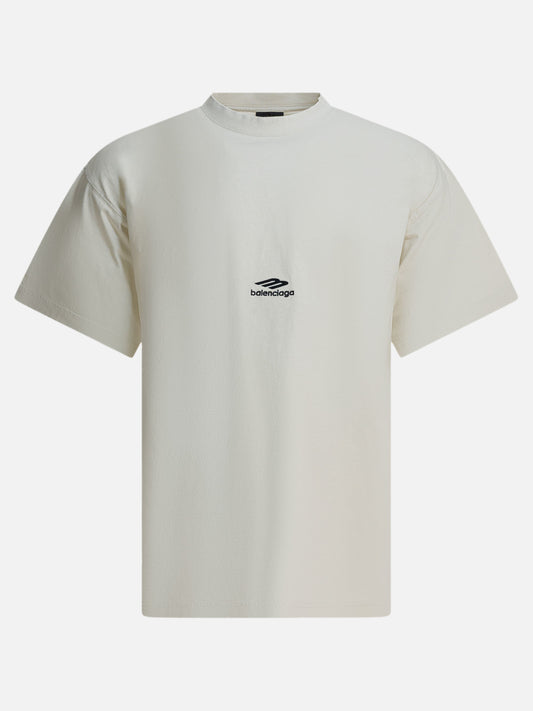 Crewneck t-shirts Logo  White - Balenciaga Men | PDP | VIETTI Online Store 
