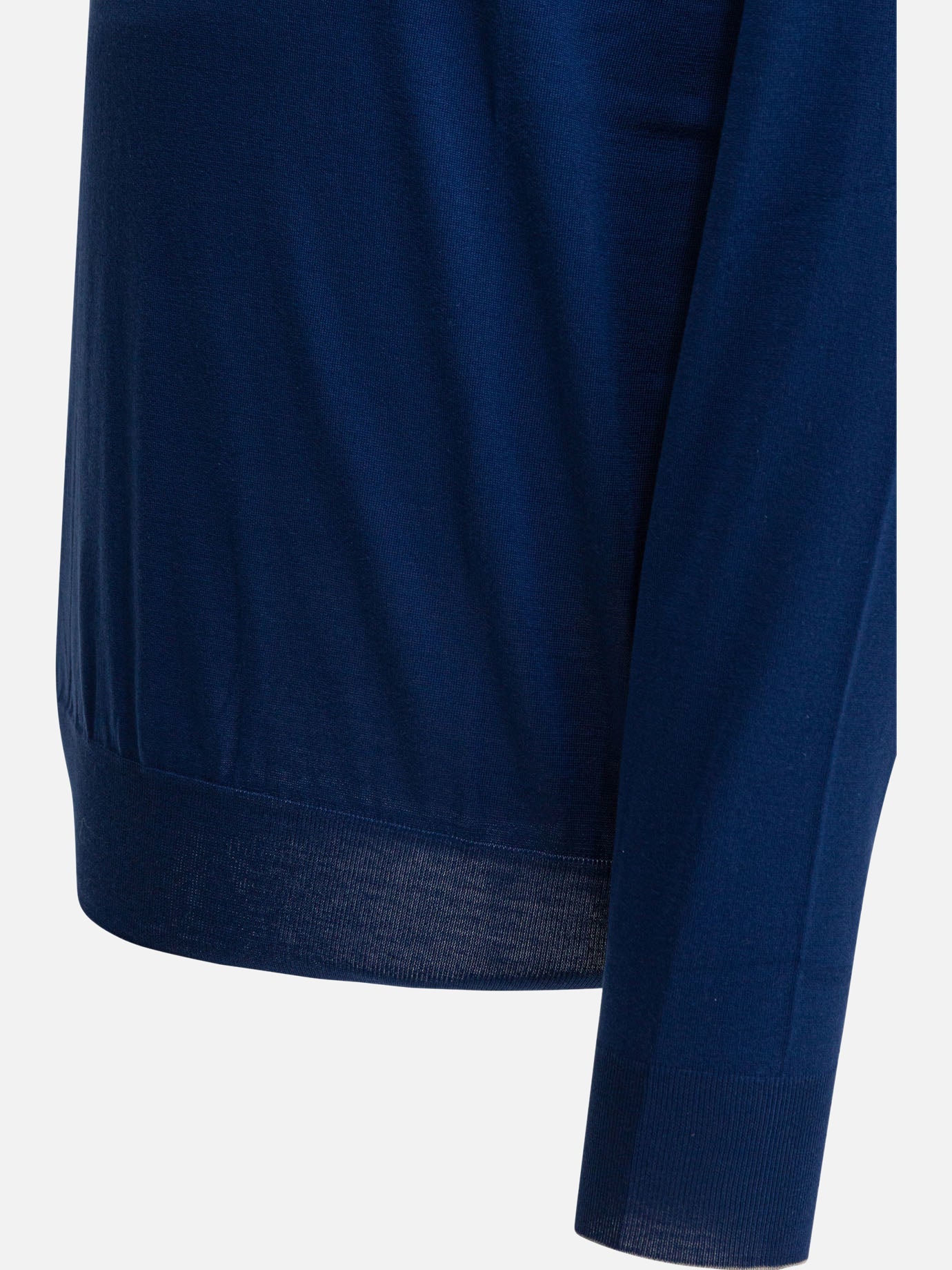 Crewneck sweaters Solid colour  Blue - Brunello Cucinelli Men | PDP | VIETTI Online Store | thumbnail_4