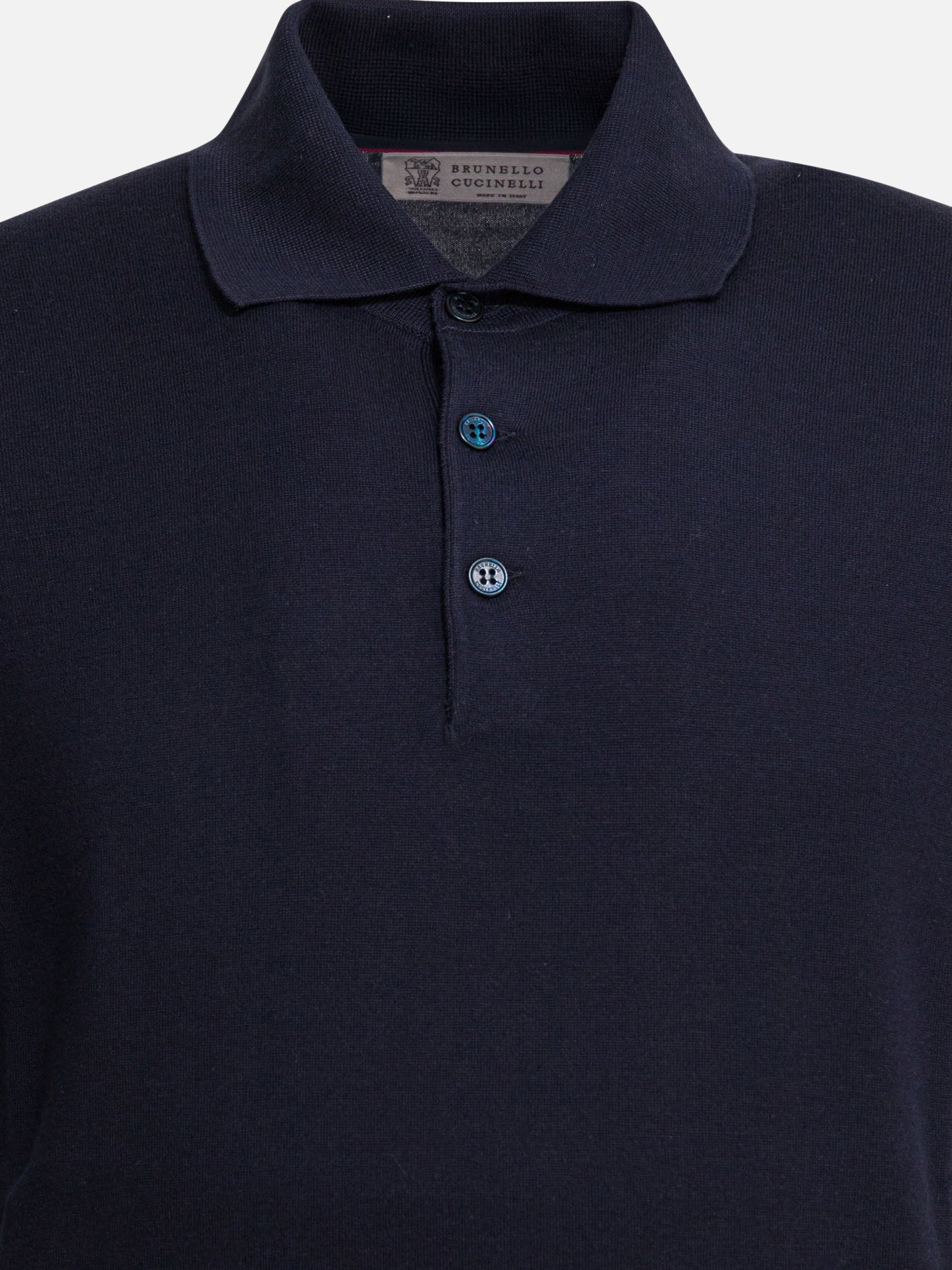 Polo shirts with buttons Solid colour  Blue - Brunello Cucinelli Men | PDP | VIETTI Online Store | Zoom-Modal_3
