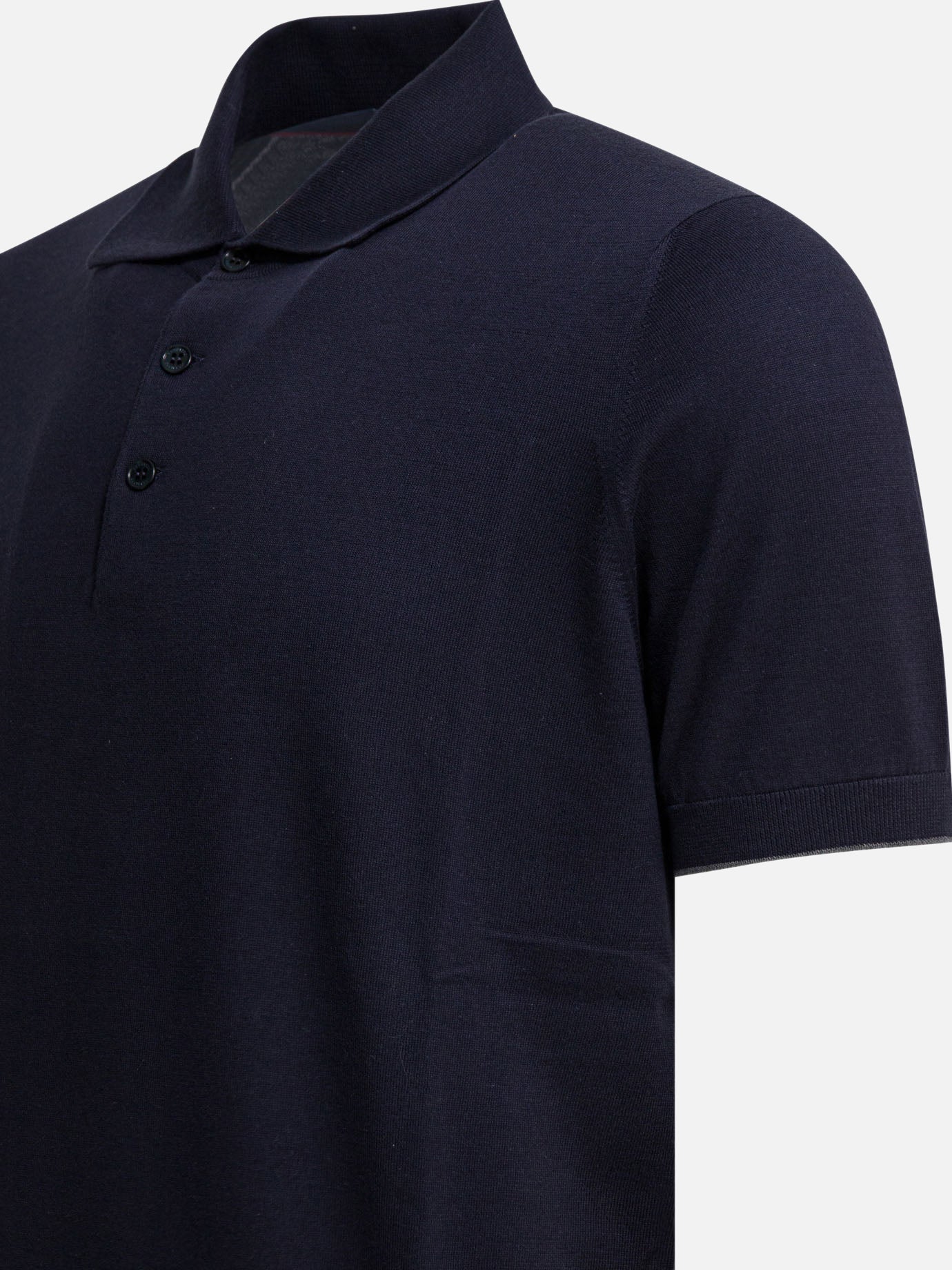 Polo shirts with buttons Solid colour  Blue - Brunello Cucinelli Men | PDP | VIETTI Online Store | thumbnail_4