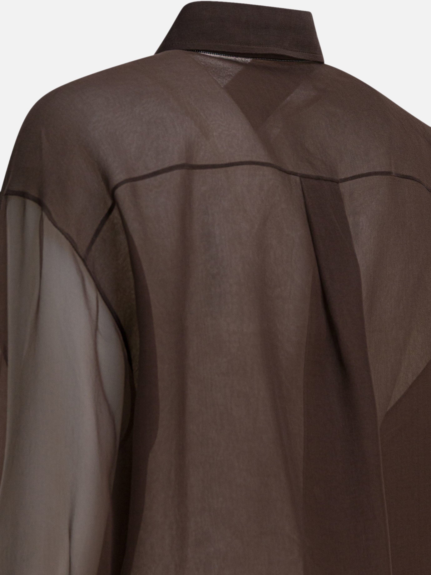 Casual shirts Solid colour  Brown - Brunello Cucinelli Women | PDP | VIETTI Online Store | thumbnail_4