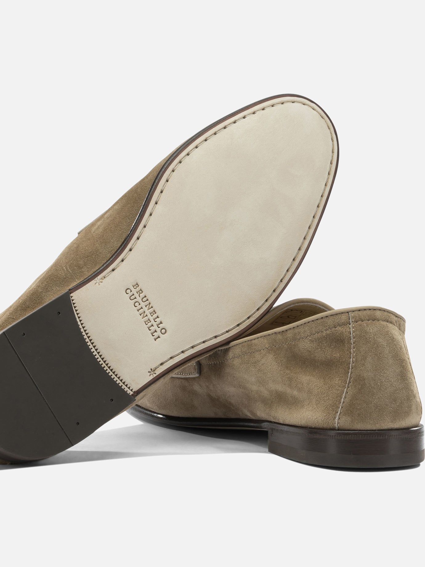 Loafers 100% suede - 100% leather  Beige - Brunello Cucinelli Men | PDP | VIETTI Online Store | thumbnail_5