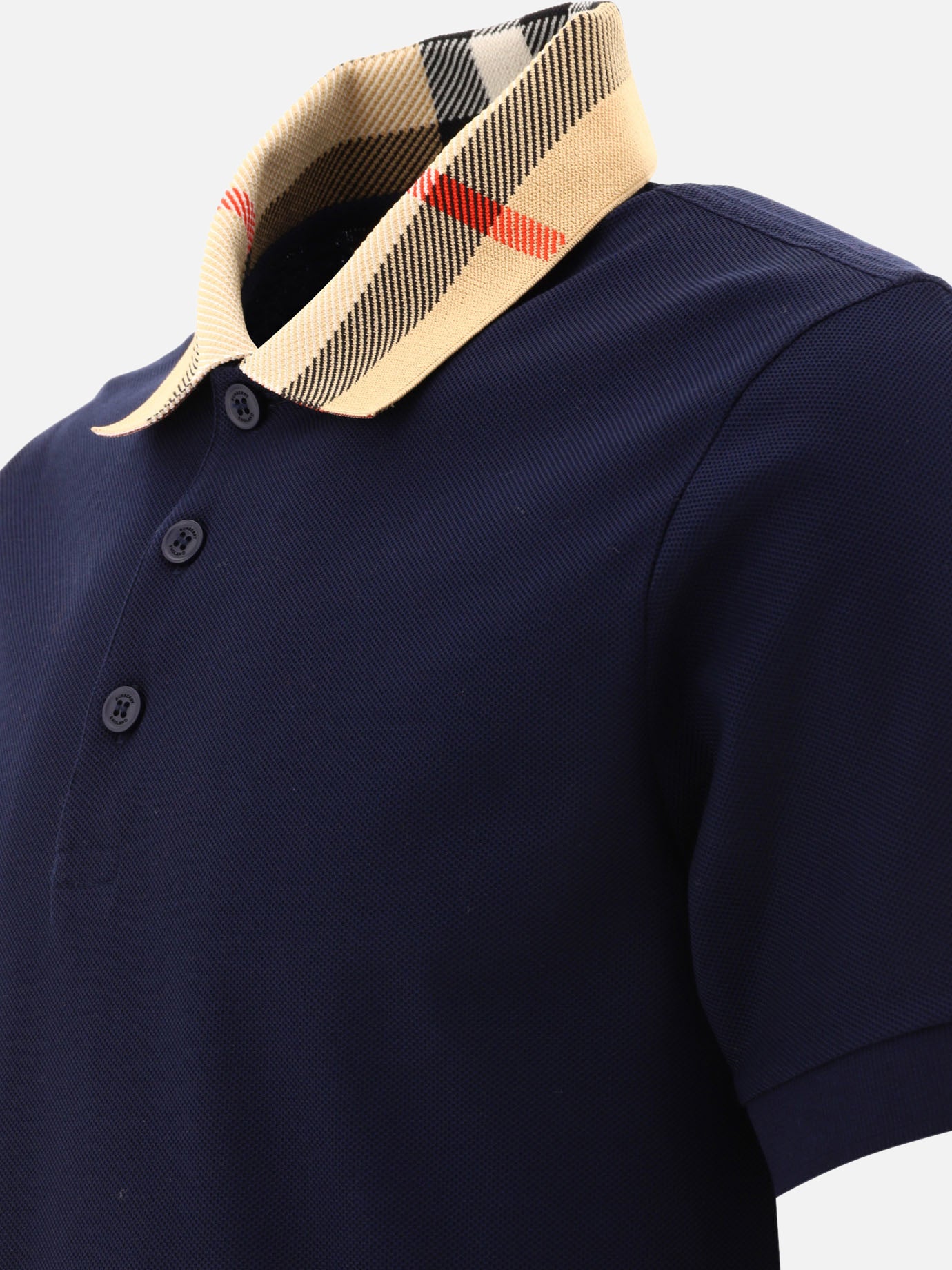 Polo shirts with buttons Solid colour  Blue - Burberry Men | PDP | VIETTI Online Store | Zoom-Modal_4
