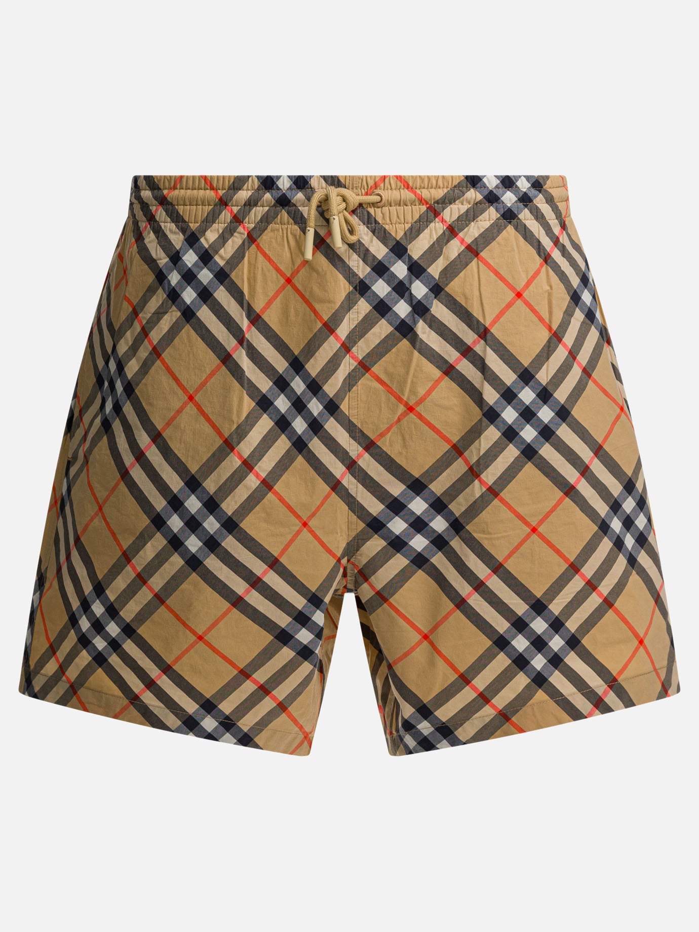 Swim shorts Check  Beige - Burberry Men | PDP | VIETTI Online Store | thumbnail