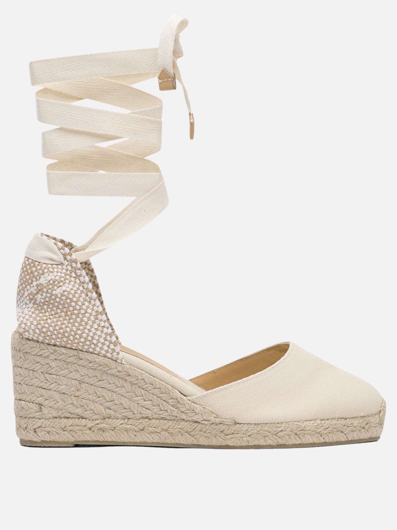 Heeled espadrilles 100% organic cotton - 100% rubber  Beige - Castañer Women | PDP | VIETTI Online Store | thumbnail