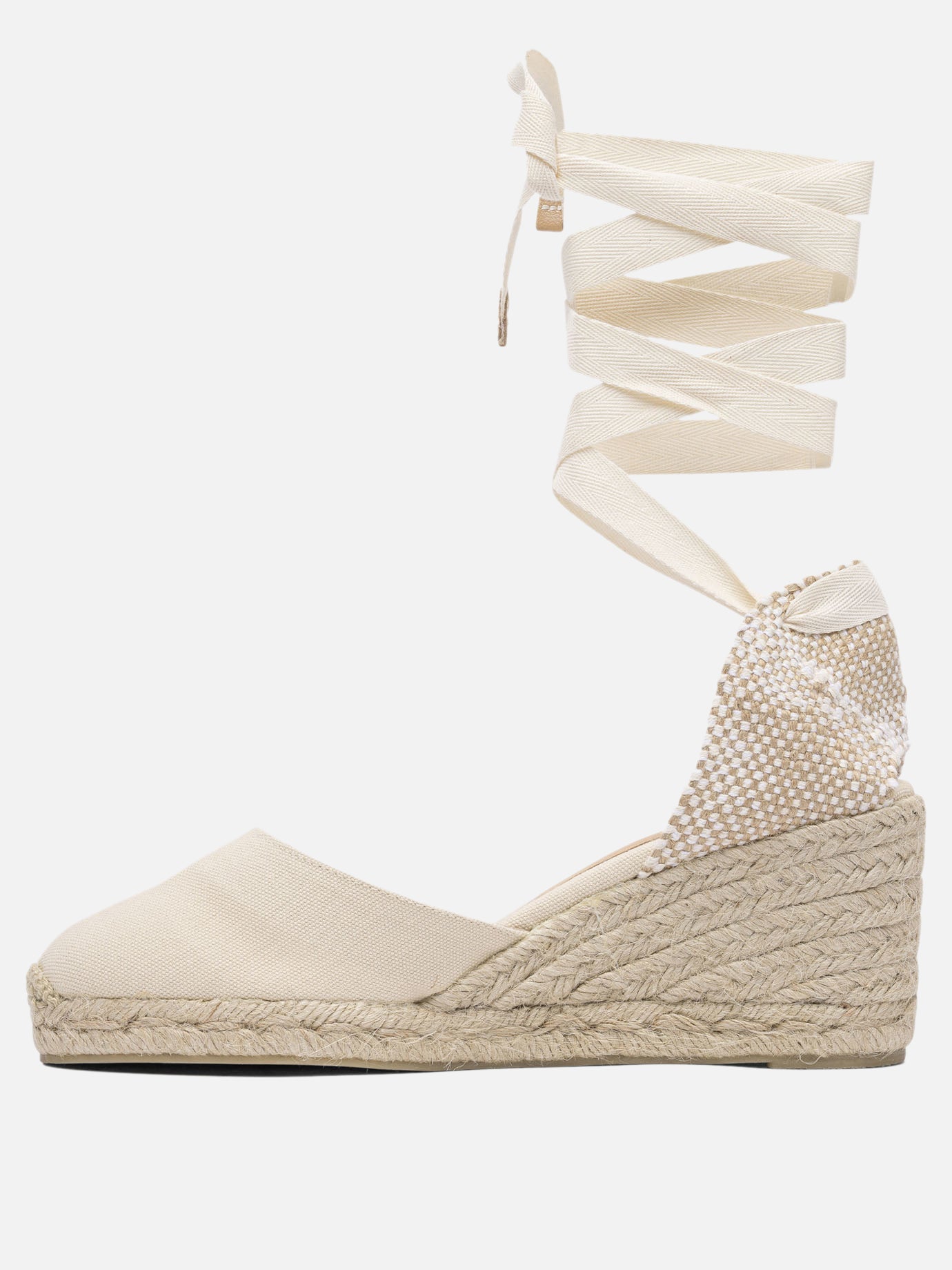 Heeled espadrilles 100% organic cotton - 100% rubber  Beige - Castañer Women | PDP | VIETTI Online Store | thumbnail_3