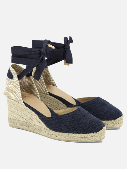 Heeled espadrilles 100% organic cotton - 100% rubber  Blue - Castañer Women | PLP | VIETTI Online Store | 2
