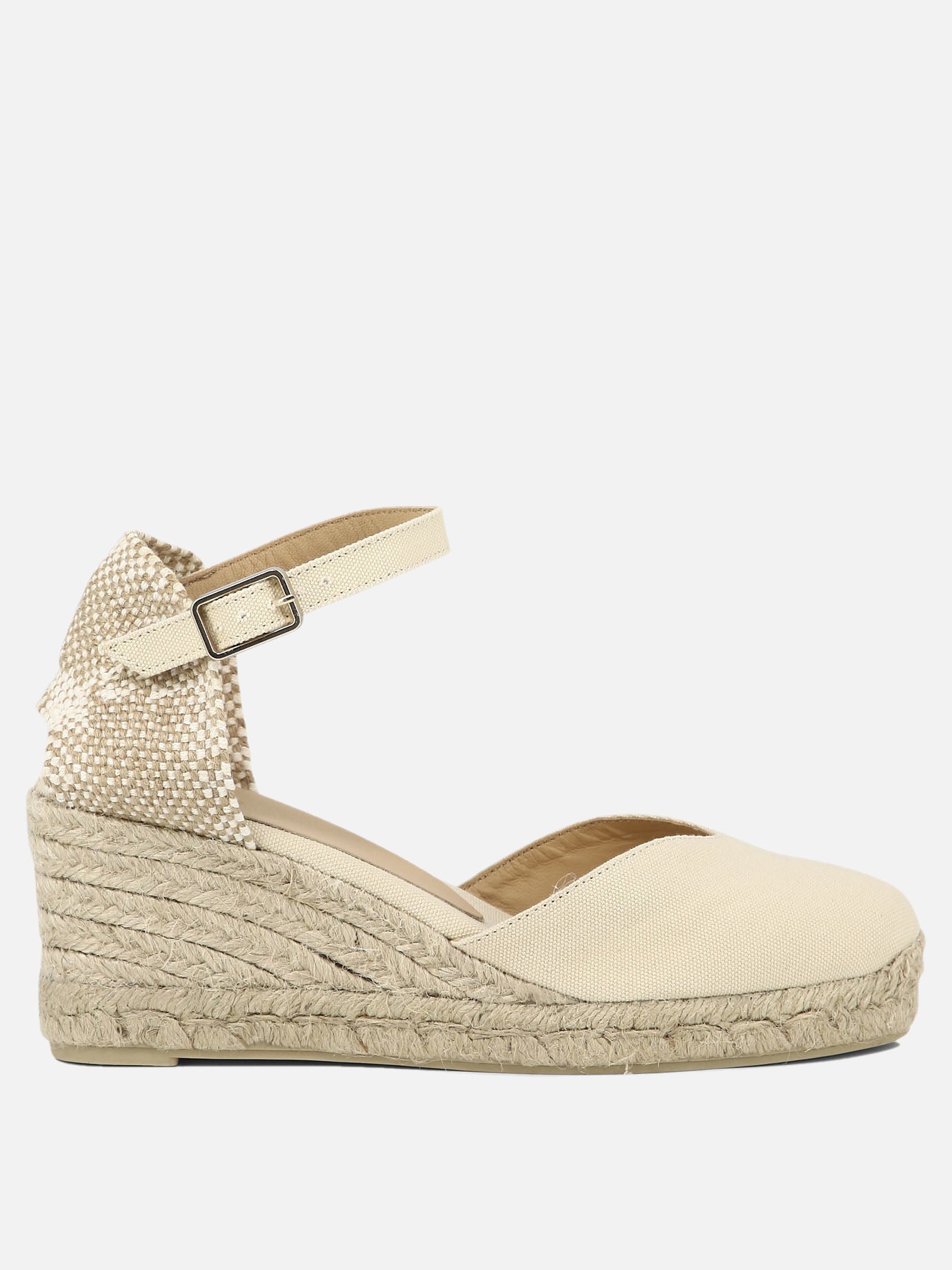 Heeled espadrilles 100% organic cotton - 100% rubber  Beige - Castañer Women | PDP | VIETTI Online Store | Zoom-Modal
