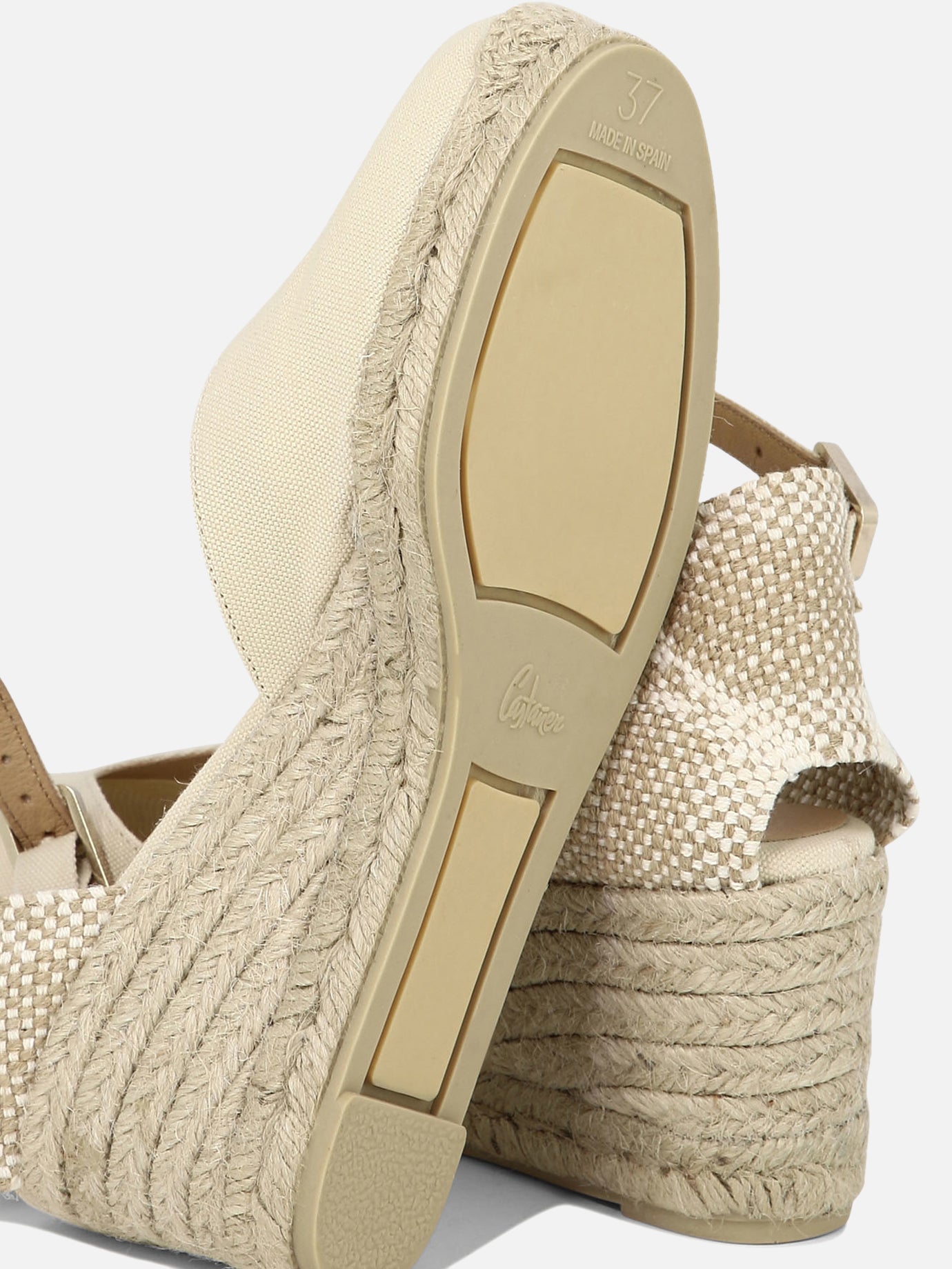 Heeled espadrilles 100% organic cotton - 100% rubber  Beige - Castañer Women | PDP | VIETTI Online Store | thumbnail_5