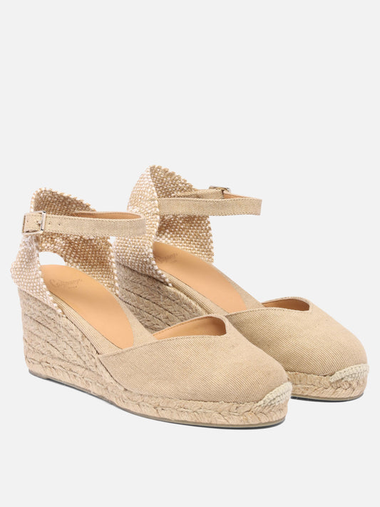 Heeled espadrilles 100% organic cotton - 100% rubber  Beige - Castañer Women | PDP | VIETTI Online Store | 2

