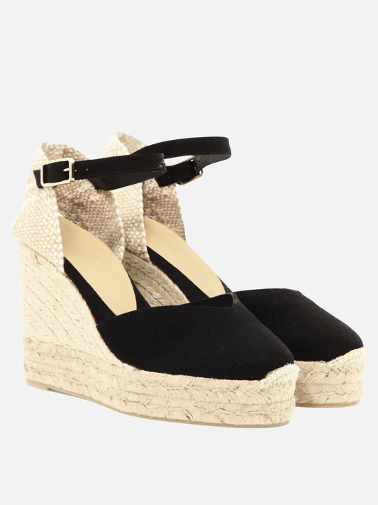 Heeled espadrilles 100% cotton - 100% rubber  Black - Castañer Women | PDP | VIETTI Online Store | 2
