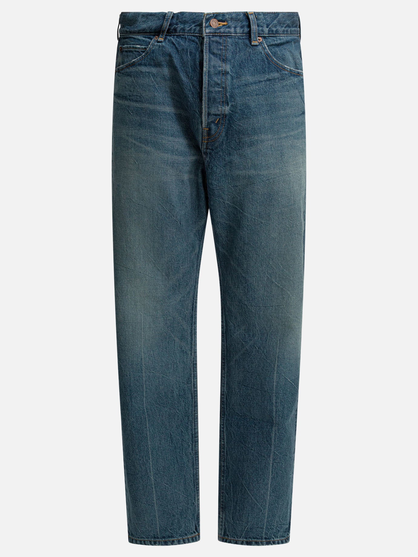 Wide-leg jeans 100% cotton  Blue - Celine Men | PDP | VIETTI Online Store | Zoom-Modal
