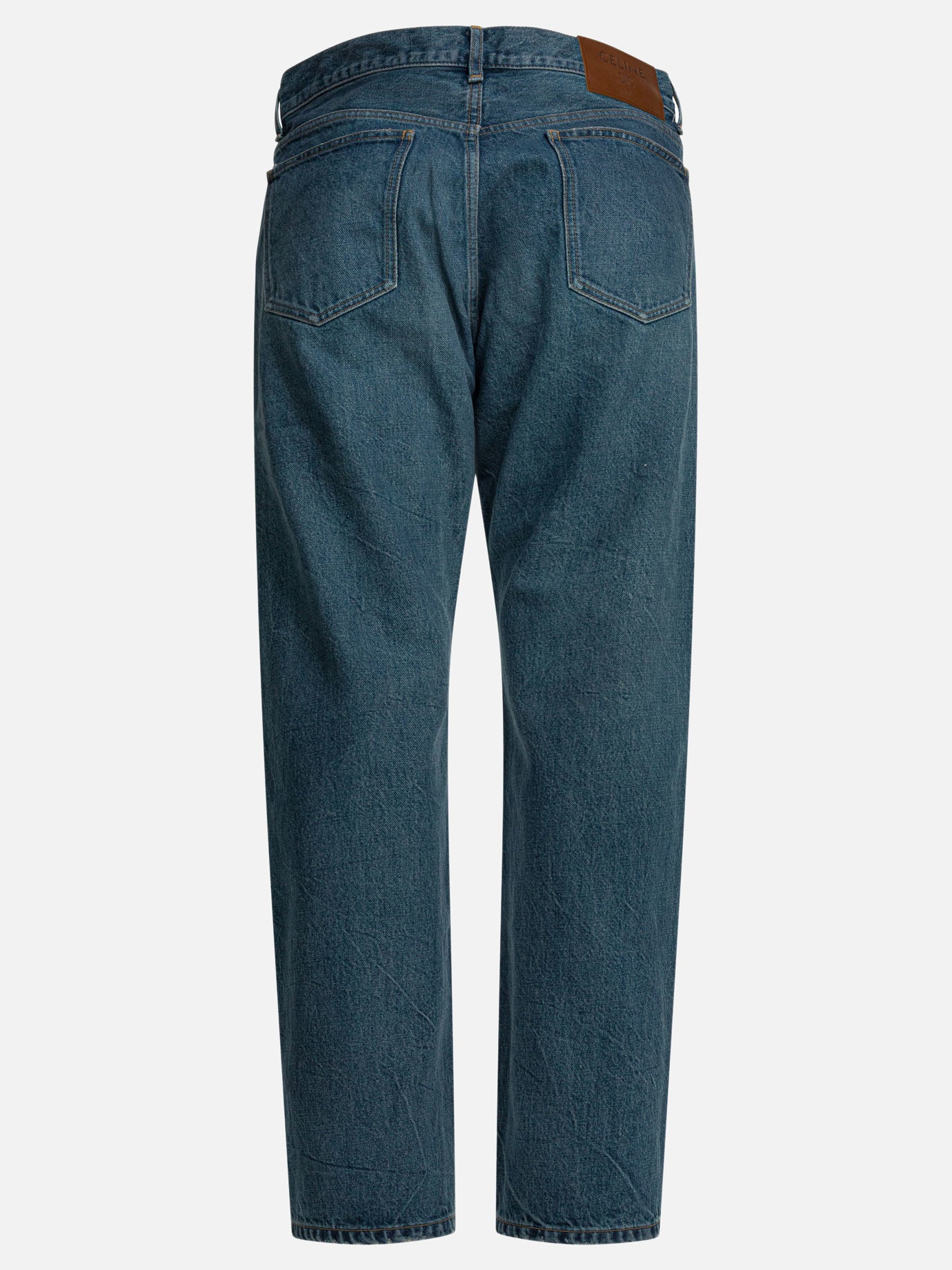 Wide-leg jeans 100% cotton  Blue - Celine Men | PDP | VIETTI Online Store | thumbnail_2