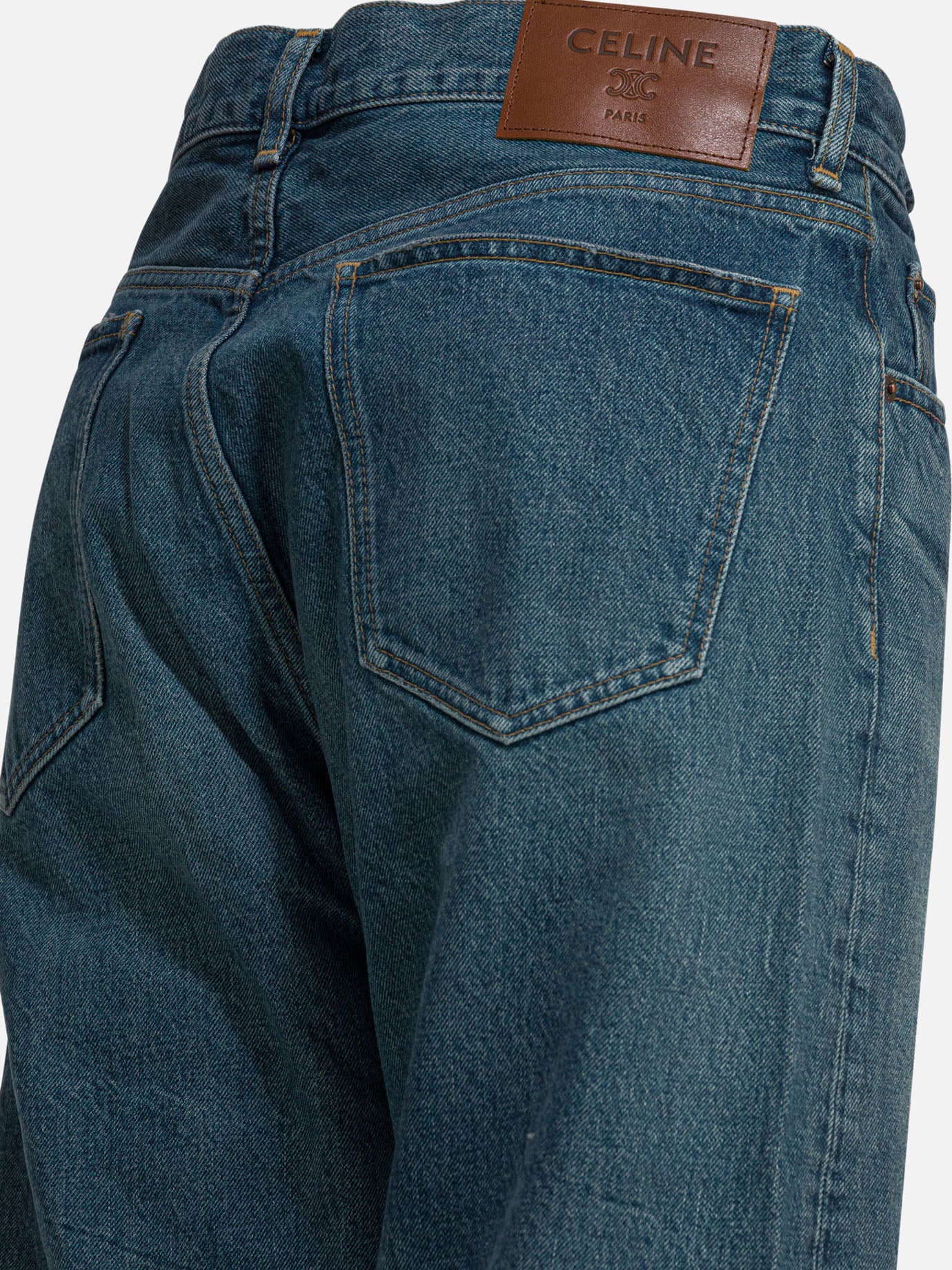 Wide-leg jeans 100% cotton  Blue - Celine Men | PDP | VIETTI Online Store | Zoom-Modal_4

