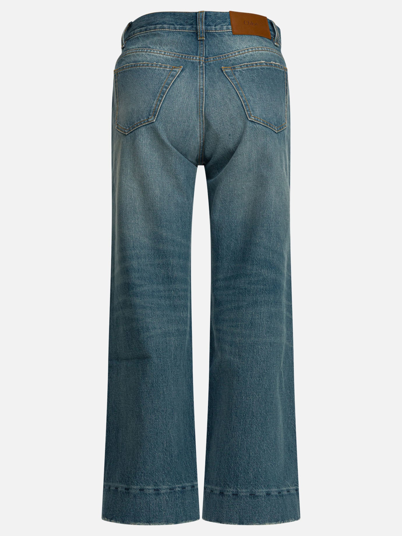Wide-leg jeans Solid colour  Blue - Chloé Women | PDP | VIETTI Online Store | thumbnail_2