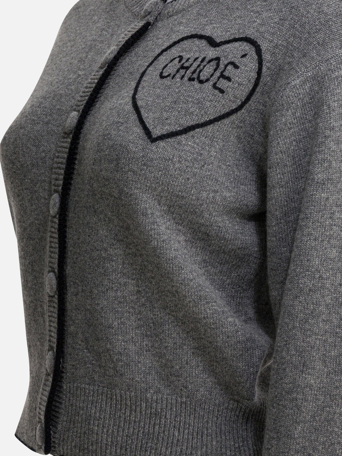 Cardigans Logo  Grey - Chloé Women | PDP | VIETTI Online Store | Zoom-Modal_4
