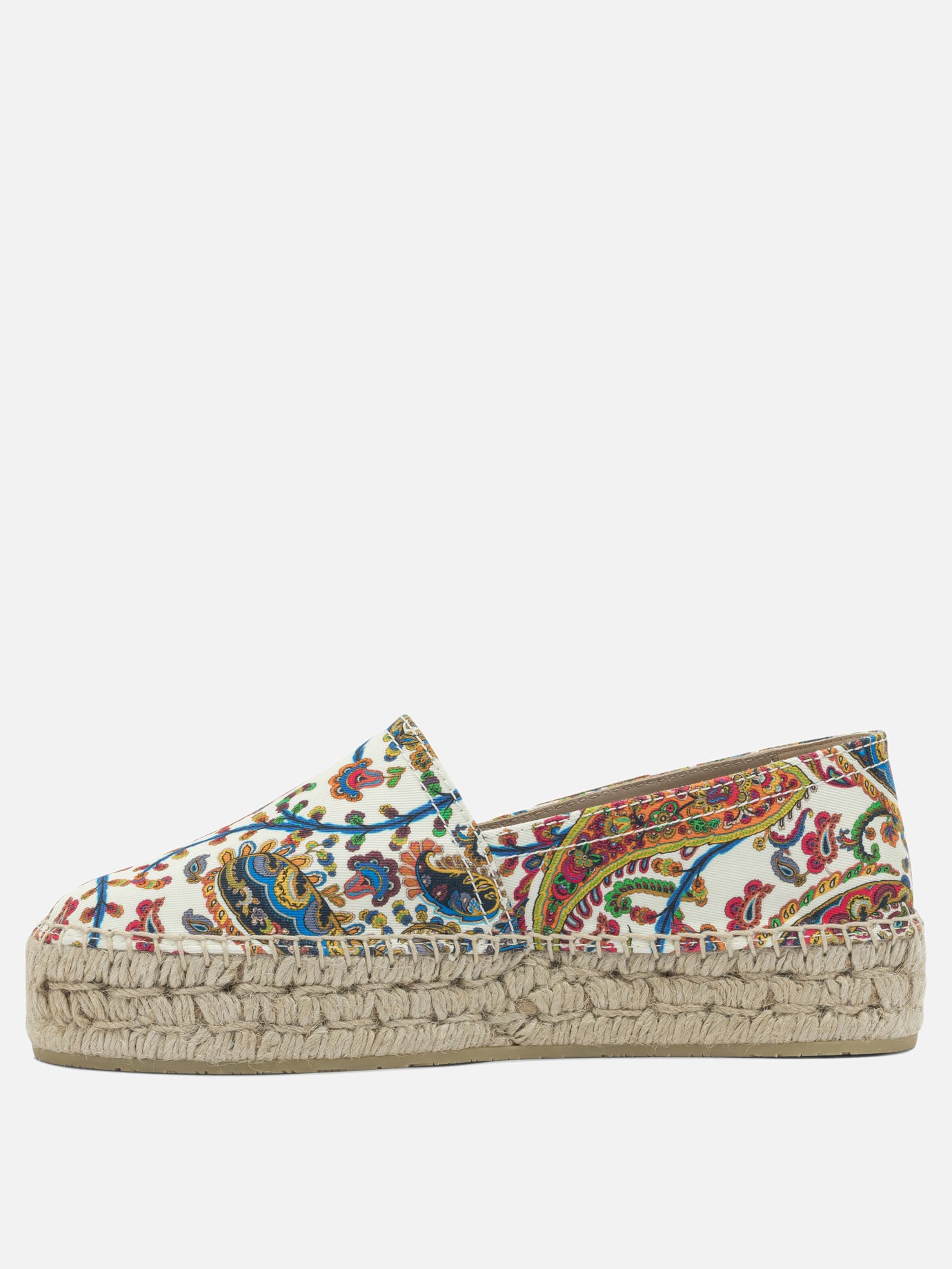 Flat espadrilles 100% cotton  White - Etro Women | PDP | VIETTI Online Store | thumbnail_3