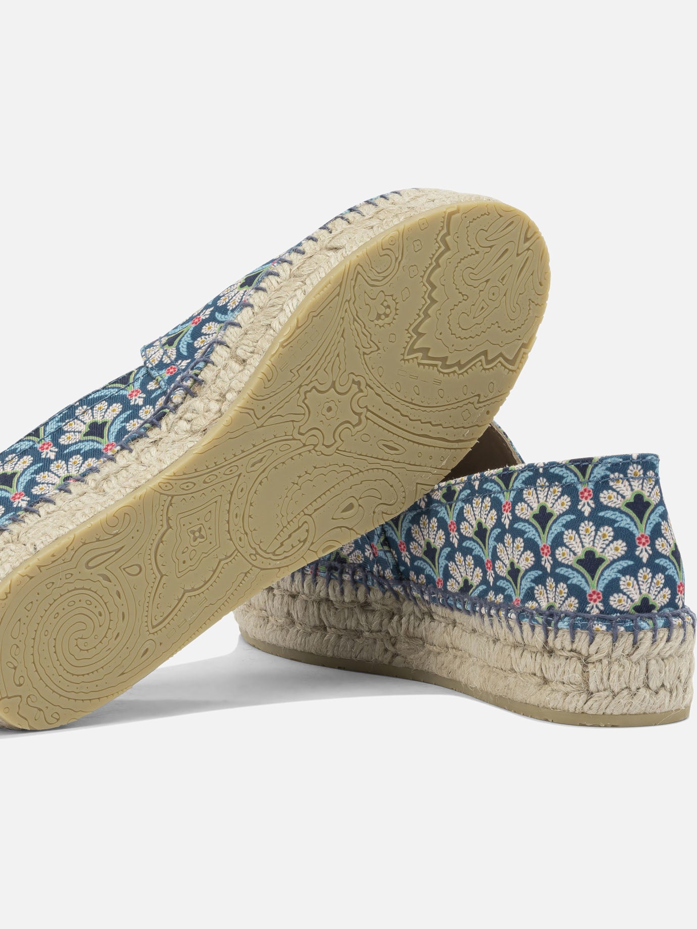 Flat espadrilles 100% cotton  Blue - Etro Women | PDP | VIETTI Online Store | Zoom-Modal_5
