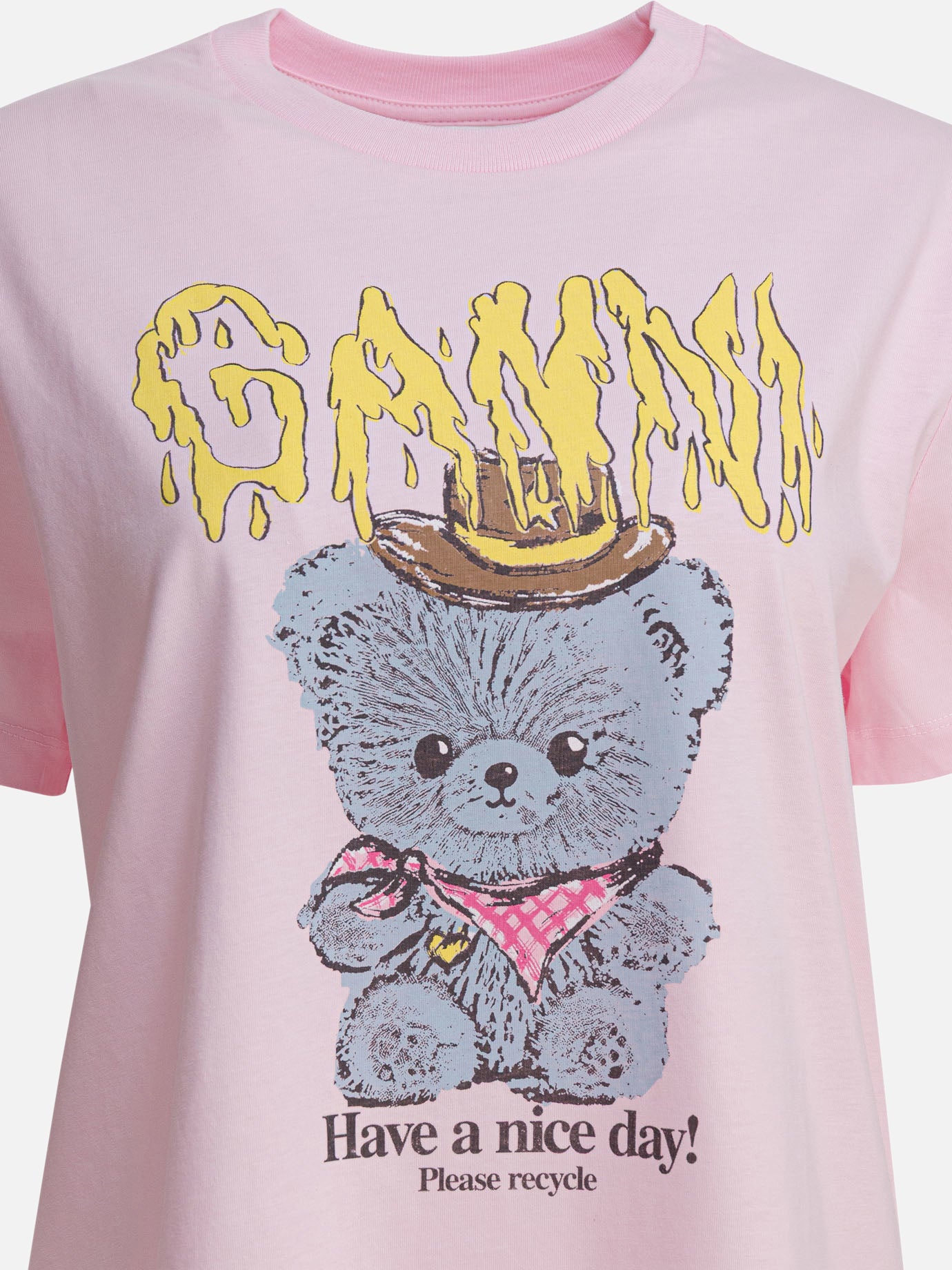 Crewneck t-shirts Logo  Pink - Ganni Women | PDP | VIETTI Online Store | thumbnail_3