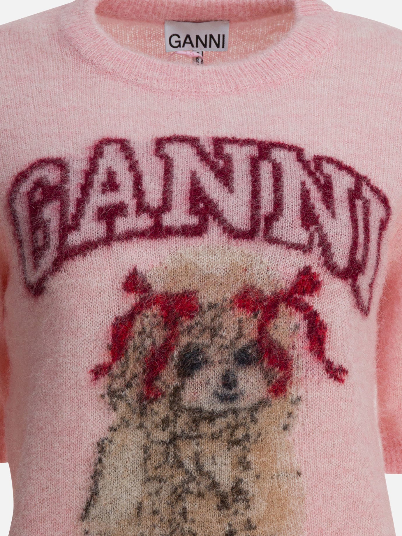 Crewneck sweaters Logo  Pink - Ganni Women | PDP | VIETTI Online Store | Zoom-Modal_3
