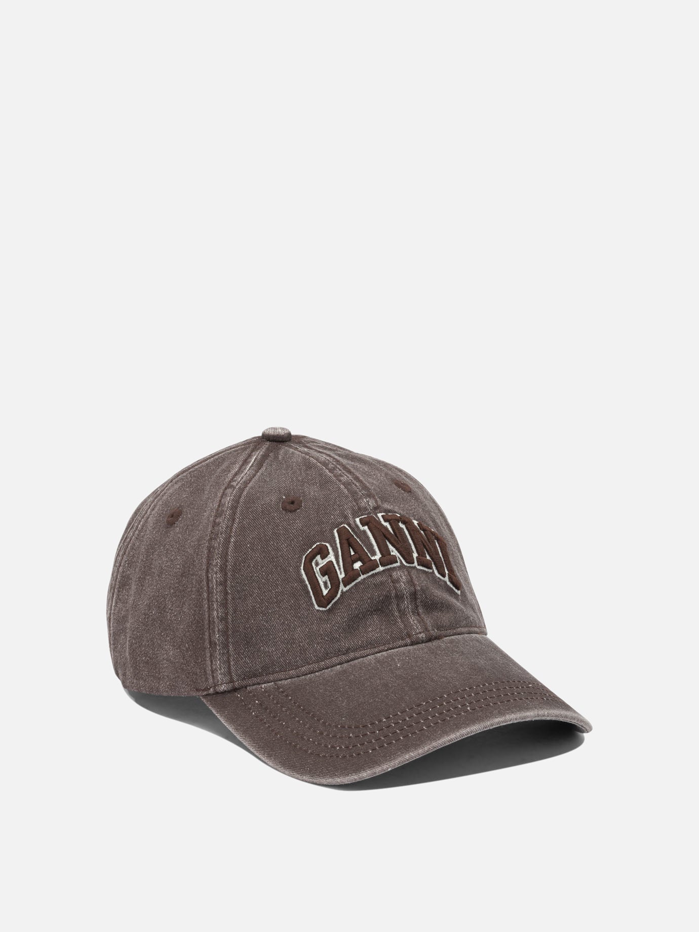 Baseball caps 100% organic cotton  Brown - Ganni Women | PDP | VIETTI Online Store | thumbnail_2