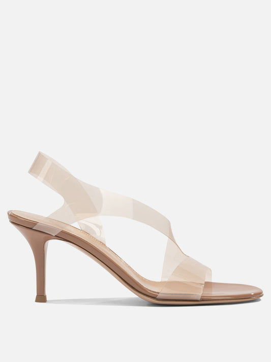 Heeled sandals 100% polyvinyl chloride - 100% leather  Beige - Gianvito Rossi Women | PLP | VIETTI Online Store 
