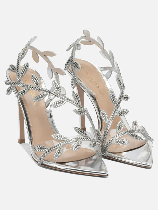 Heeled sandals 80% suede 20% thermoplastic polyurethane - 100% leather  Silver - Gianvito Rossi Women | PLP | VIETTI Online Store | 2
