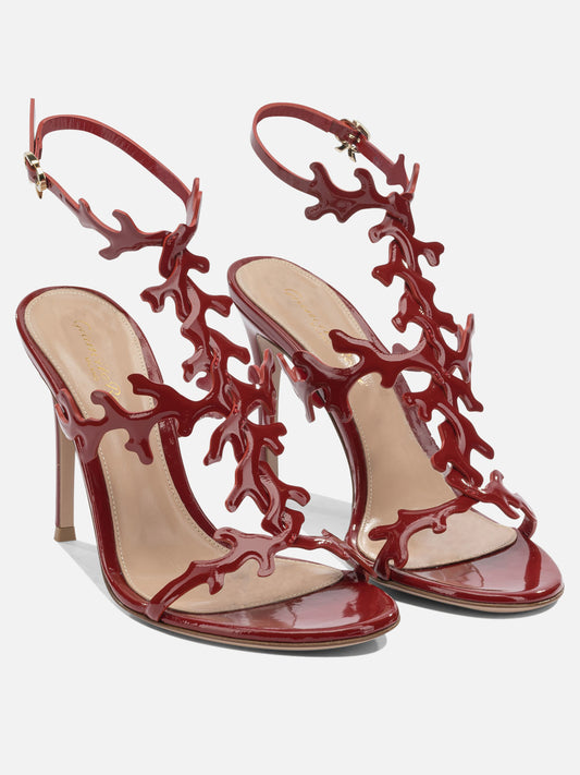 Heeled sandals 100% leather - 100% leather  Red - Gianvito Rossi Women | PLP | VIETTI Online Store | 2

