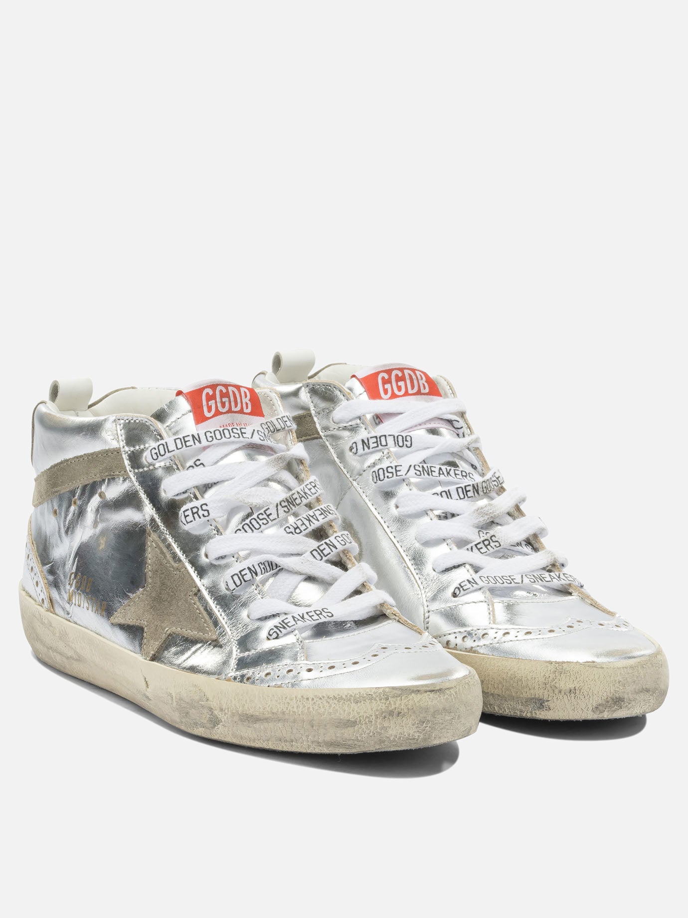 High top sneakers 100% leather - 100% rubber  Silver - Golden Goose Women | PDP | VIETTI Online Store | thumbnail_2
