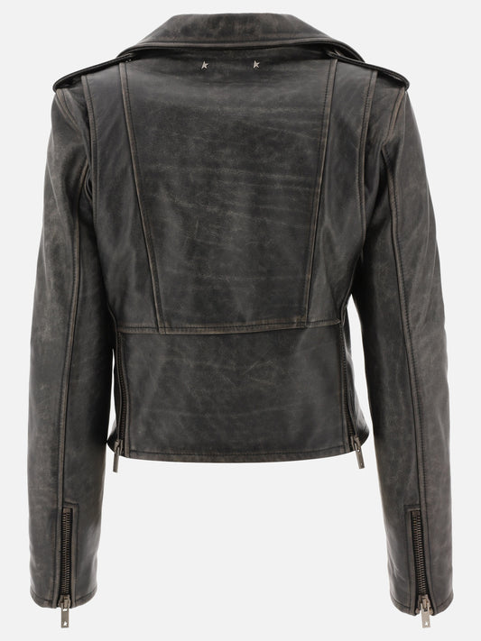 Leather jackets Solid colour  Black - Golden Goose Women | PLP | VIETTI Online Store | 2
