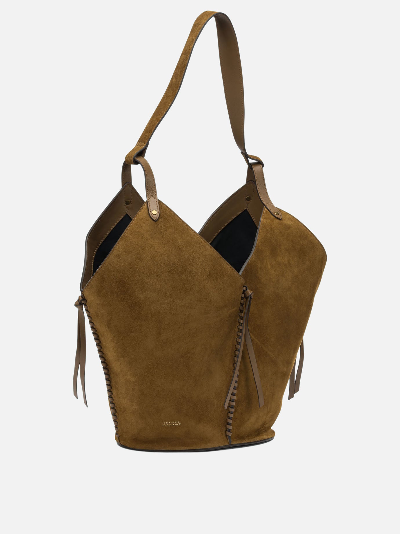 Large bags 100% calf velvet leather  Brown - Isabel Marant Women | PDP | VIETTI Online Store | thumbnail_2