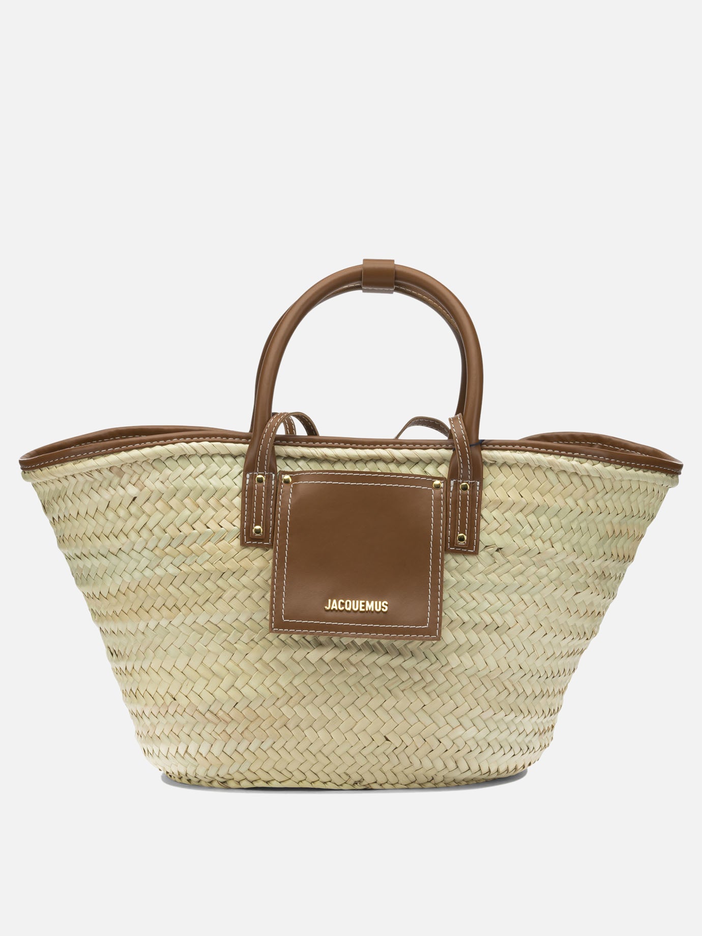 Large bags 100% palm leaves - 100% leather  Beige - Jacquemus Women | PDP | VIETTI Online Store | thumbnail