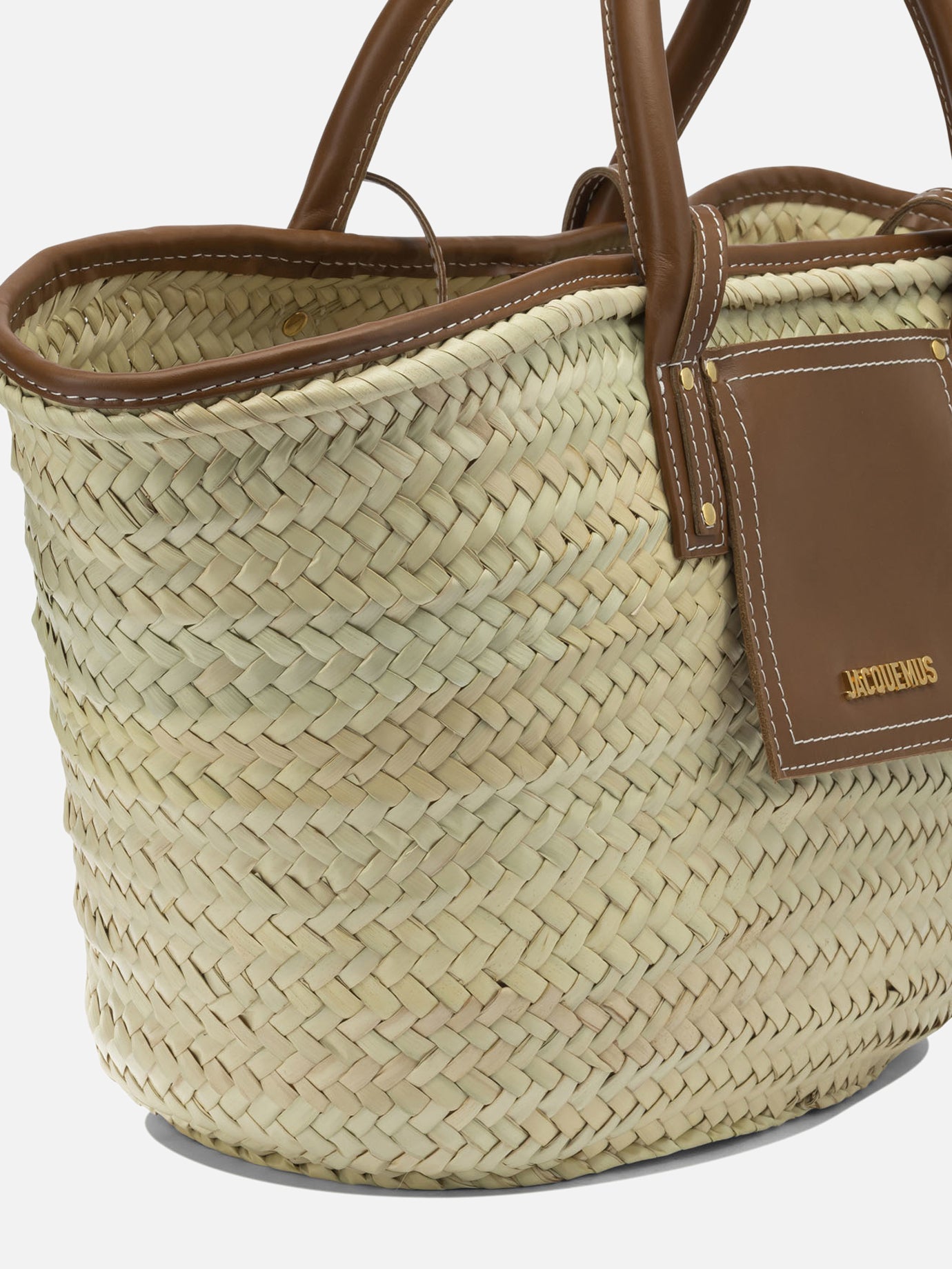 Large bags 100% palm leaves - 100% leather  Beige - Jacquemus Women | PDP | VIETTI Online Store | Zoom-Modal_4
