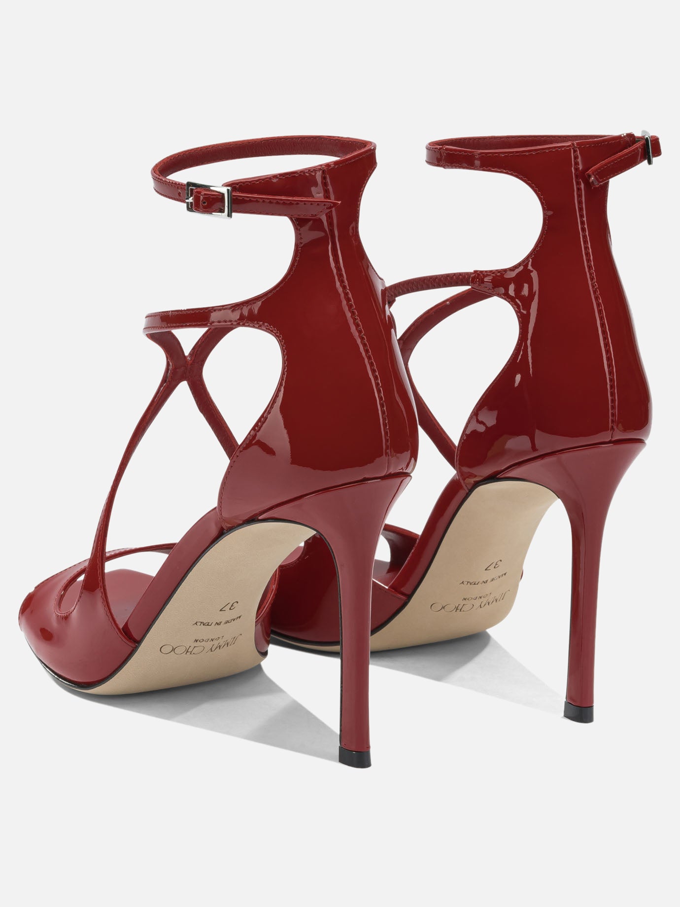 Heeled sandals 85% leather 5% salpa 5% plastic 5% metal - 100% calf  Red - Jimmy Choo Women | PDP | VIETTI Online Store | Zoom-Modal_4
