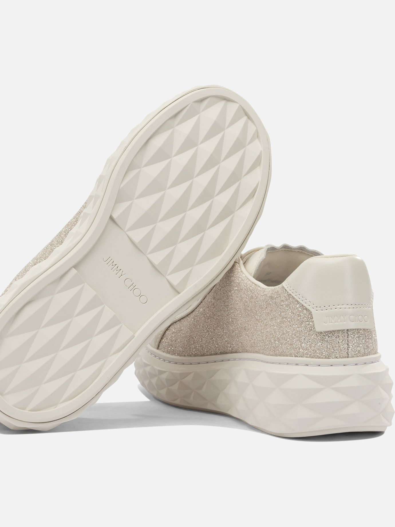 Low top sneakers 70% leather 24% textile 5% metal 1% rubber - 100% rubber  Gold - Jimmy Choo Women | PDP | VIETTI Online Store | Zoom-Modal_5
