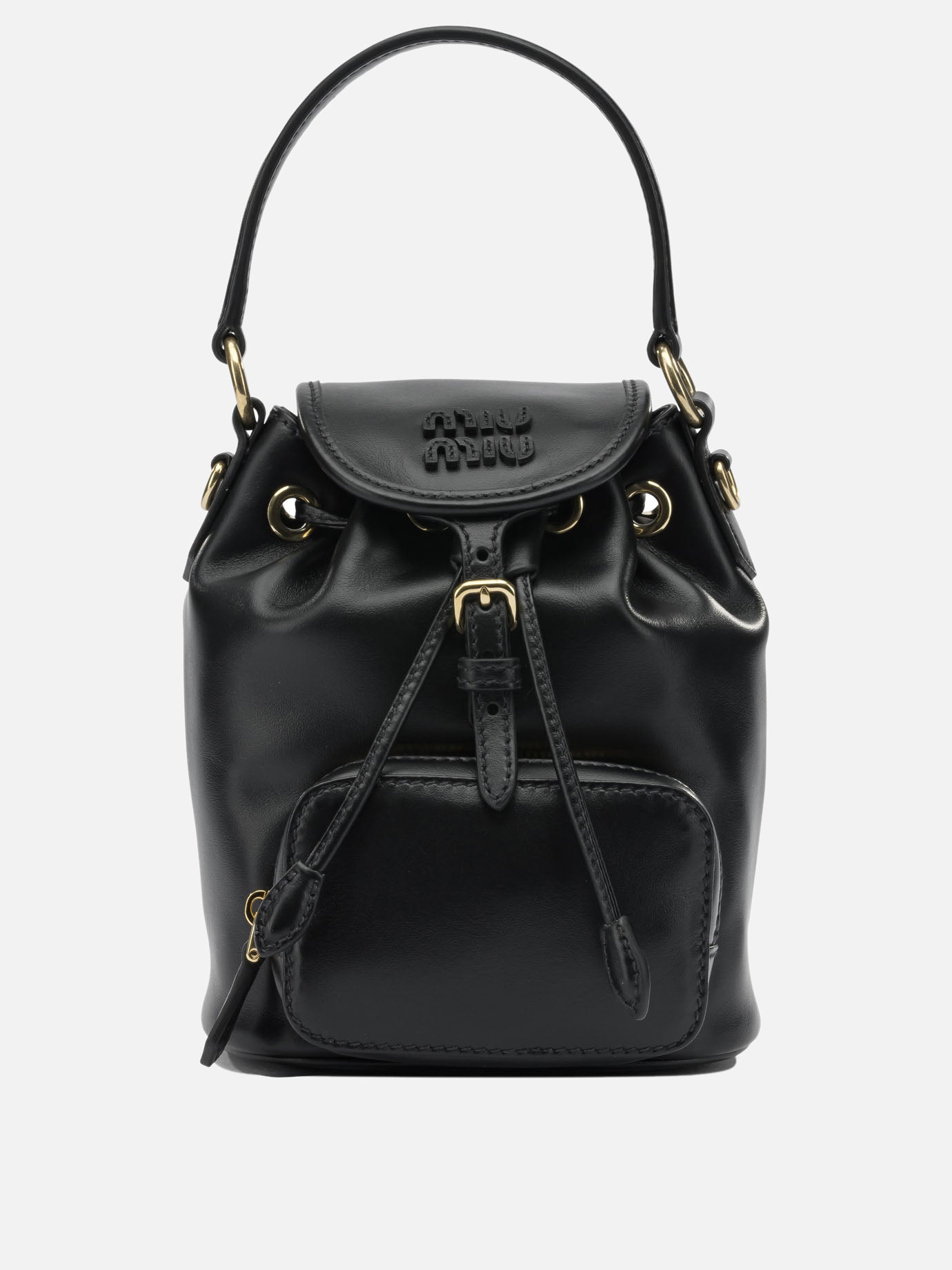 Casual backpacks 100% calf leather  Black - Miu Miu Women | PDP | VIETTI Online Store | thumbnail