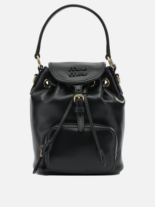 Casual backpacks 100% calf leather  Black - Miu Miu Women | PLP | VIETTI Online Store 
